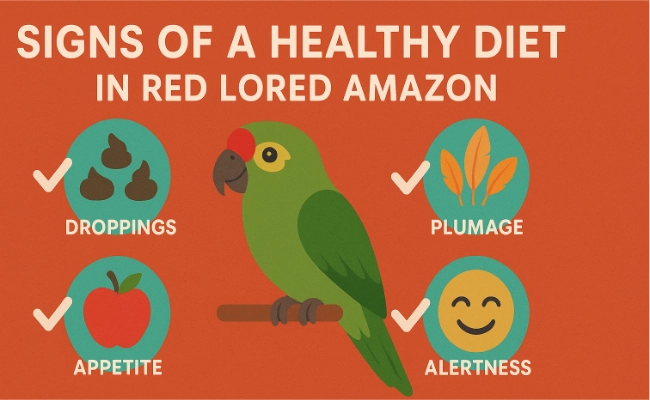 Healthy Diet Sign Of Healthy Diet In Red-Lored Amazon